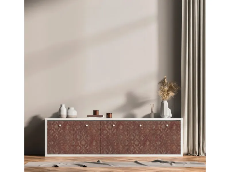 AS-Creation AS Creation Tapete Pop Up Panel Selbstklebend Ornament 250 x 52 cm Rot-Gold FSC®