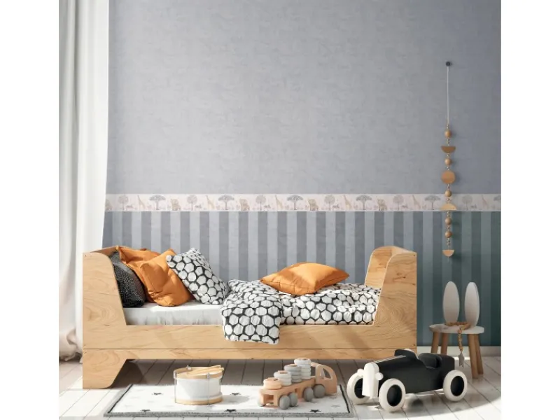 AS-Creation A.S. Creation Vlies-Bordüre Tiere 5 m x 0,13 m Beige-Grau-Blau FSC®