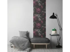 AS-Creation Bordüren^3D-Panel Pop up Floral 250 cm x 52 cm Schwarz-Lila