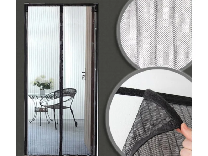 Avosdim Insektenschutz Magnetvorhang 130cm x 215cm Schwarz