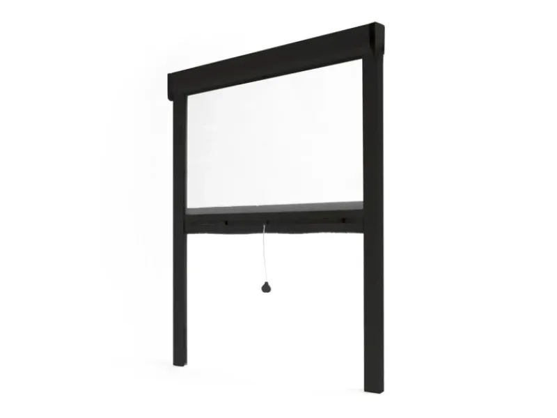 Avosdim Insektenschutz^Insektenschutzrollo Fenster & Tür Aluminium 125cm x 220cm Schwarz