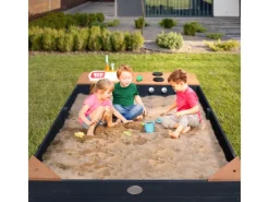 AXI Eckregale|Sitzbänke^Kelly Sandkasten mit Spielküchenzeile Anthrazit - Braun 180 x 115 x 22 cm