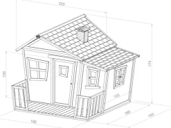 AXI Lisa Spielhaus Braun - Weiß 193 x 220 x 174 cm