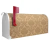 Banjado Tapezierzubehör^Amerikanischer Briefkasten Weiß 48x22x16cm US Mailbox Letterbox Postkasten Stahl Pulverbeschichtet Motiv Tapete Beige