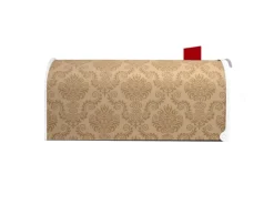 Banjado Tapezierzubehör^Amerikanischer Briefkasten Weiß 48x22x16cm US Mailbox Letterbox Postkasten Stahl Pulverbeschichtet Motiv Tapete Beige