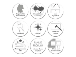 Banjado Tapezierzubehör^Briefkasten Edelstahl 38.5x31.5x12cm Ohne Zeitungsfach Inkl. Montagematerial Motiv Tapete Beige