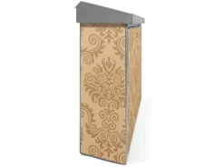 Banjado Tapezierzubehör^Briefkasten Edelstahl 38.5x31.5x12cm Ohne Zeitungsfach Inkl. Montagematerial Motiv Tapete Beige