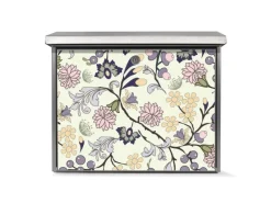 Banjado Tapezierzubehör^Briefkasten Edelstahl 38.5x31.5x12cm Ohne Zeitungsfach Inkl. Montagematerial Motiv Florale Tapete