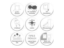 Banjado Tapezierzubehör^Design Briefkasten Schwarz Pulverbeschichtet 39x47x14cm 2 Schlüssel Mit Zeitungsfach Motiv Alte Tapeten