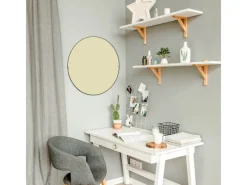 Banjado Pinnwände^Magnettafel Rund Größe 47cm Magnetwand Schwarz Aus Metall Magnetpinnwand Pinnwand Motiv Beige