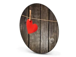 Banjado Wanddekoration|Pinnwände^Magnettafel Rund Größe 47cm Magnetwand Schwarz Aus Metall Magnetpinnwand Pinnwand Motiv Kurznachricht