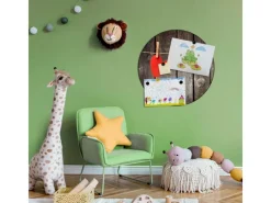 Banjado Wanddekoration|Pinnwände^Magnettafel Rund Größe 47cm Magnetwand Schwarz Aus Metall Magnetpinnwand Pinnwand Motiv Kurznachricht