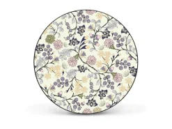 Banjado Pinnwände^Magnettafel Rund Größe 47cm Magnetwand Schwarz Aus Metall Magnetpinnwand Pinnwand Motiv Florale Tapete