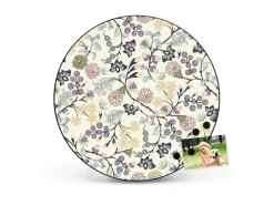 Banjado Pinnwände^Magnettafel Rund Größe 47cm Magnetwand Schwarz Aus Metall Magnetpinnwand Pinnwand Motiv Florale Tapete