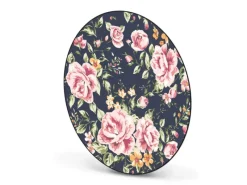 Banjado Pinnwände^Magnettafel Rund Größe 47cm Magnetwand Schwarz Aus Metall Magnetpinnwand Pinnwand Motiv Rosen Auf Anthrazit