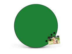 Banjado Pinnwände^Magnettafel Rund Größe 47cm Magnetwand Schwarz Aus Metall Magnetpinnwand Pinnwand Motiv Grün