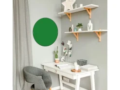 Banjado Pinnwände^Magnettafel Rund Größe 47cm Magnetwand Schwarz Aus Metall Magnetpinnwand Pinnwand Motiv Grün