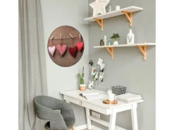 Banjado Magnettafel Rund Größe 47cm Magnetwand Schwarz Aus Metall Magnetpinnwand Pinnwand Motiv Herzen