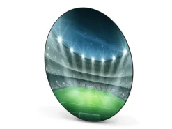 Banjado Magnettafel Rund Größe 47cm Magnetwand Schwarz Aus Metall Magnetpinnwand Pinnwand Motiv Arena