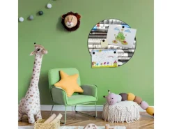 Banjado Pinnwände^Magnettafel Rund Größe 47cm Magnetwand Schwarz Aus Metall Magnetpinnwand Pinnwand Motiv Zeitungen