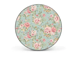 Banjado Pinnwände^Magnettafel Rund Größe 47cm Magnetwand Schwarz Aus Metall Magnetpinnwand Pinnwand Motiv Altrosa Blume