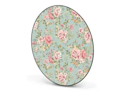 Banjado Pinnwände^Magnettafel Rund Größe 47cm Magnetwand Schwarz Aus Metall Magnetpinnwand Pinnwand Motiv Altrosa Blume