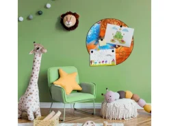 Banjado Magnettafel Rund Größe 47cm Magnetwand Schwarz Aus Metall Magnetpinnwand Pinnwand Motiv Schmetterling