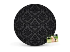 Banjado Magnettafel Rund Größe 47cm Magnetwand Schwarz Aus Metall Magnetpinnwand Pinnwand Motiv Black Deluxe