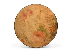 Banjado Pinnwände^Magnettafel Rund Größe 47cm Magnetwand Schwarz Aus Metall Magnetpinnwand Pinnwand Motiv Blumen Antik