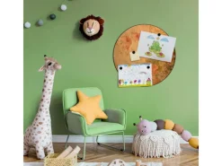 Banjado Pinnwände^Magnettafel Rund Größe 47cm Magnetwand Schwarz Aus Metall Magnetpinnwand Pinnwand Motiv Blumen Antik