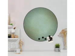 Banjado Magnettafel Rund Größe 47cm Magnetwand Schwarz Aus Metall Magnetpinnwand Pinnwand Motiv Punkte Im Focus