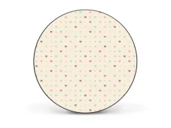 Banjado Wanddekoration|Pinnwände^Magnettafel Rund Größe 47cm Magnetwand Schwarz Aus Metall Magnetpinnwand Pinnwand Motiv Herzen Bunt