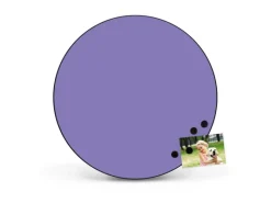 Banjado Pinnwände^Magnettafel Rund Größe 47cm Magnetwand Schwarz Aus Metall Magnetpinnwand Pinnwand Motiv Lavendel