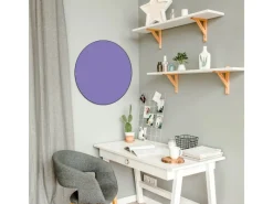 Banjado Pinnwände^Magnettafel Rund Größe 47cm Magnetwand Schwarz Aus Metall Magnetpinnwand Pinnwand Motiv Lavendel