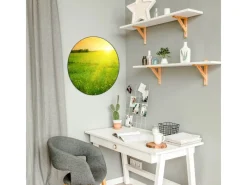 Banjado Pinnwände^Magnettafel Rund Größe 47cm Magnetwand Schwarz Aus Metall Magnetpinnwand Pinnwand Motiv Guten Morgen 2