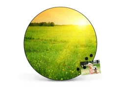 Banjado Pinnwände^Magnettafel Rund Größe 47cm Magnetwand Schwarz Aus Metall Magnetpinnwand Pinnwand Motiv Guten Morgen 2