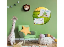 Banjado Pinnwände^Magnettafel Rund Größe 47cm Magnetwand Schwarz Aus Metall Magnetpinnwand Pinnwand Motiv Guten Morgen 2