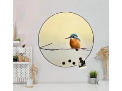 Banjado Pinnwände^Magnettafel Rund Größe 47cm Magnetwand Schwarz Aus Metall Magnetpinnwand Pinnwand Motiv Pause