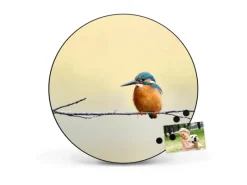 Banjado Pinnwände^Magnettafel Rund Größe 47cm Magnetwand Schwarz Aus Metall Magnetpinnwand Pinnwand Motiv Pause