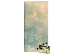 Banjado Pinnwände^Magnettafel 37x78cm Magnetwand Schwarz Aus Metall Magnetpinnwand Pinnwand Inkl. 4 Magnete Motiv Patina Grün