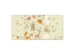 Banjado Pinnwände^Magnettafel 78x37cm Magnetwand Silber Aus Metall Magnetpinnwand Pinnwand Inkl. 4 Magnete Motiv Waldtiere