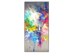 Banjado Pinnwände^Magnettafel 37x78cm Magnetwand Schwarz Aus Metall Magnetpinnwand Pinnwand Inkl. 4 Magnete Motiv Idee