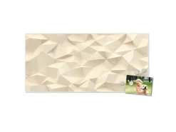 Banjado Pinnwände^Magnettafel 78x37cm Magnetwand Weiß Aus Metall Magnetpinnwand Pinnwand Inkl. 4 Magnete Motiv Steinwand 2