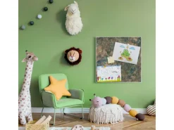 Banjado Pinnwände^Magnettafel 50x50cm Magnetwand Weiß Aus Metall Magnetpinnwand Pinnwand Inkl. 4 Magnete Motiv Kupfer Patina