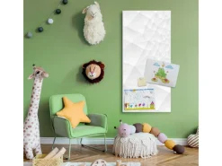 Banjado Magnettafel 37x78cm Magnetwand Weiß Aus Metall Magnetpinnwand Pinnwand Inkl. 4 Magnete Motiv Nautilus