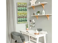 Banjado Magnettafel 37x78cm Magnetwand Silber Aus Metall Magnetpinnwand Pinnwand Inkl. 4 Magnete Motiv Vier Farben Grün