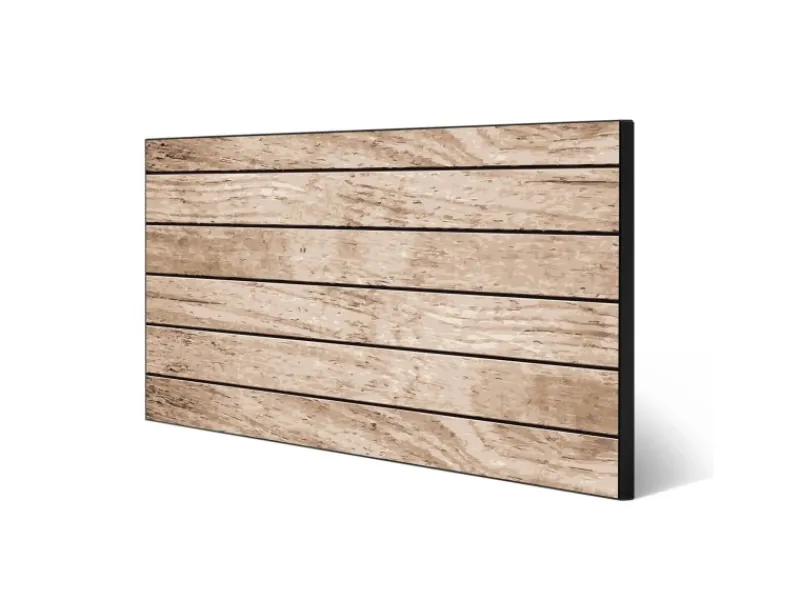 Banjado Magnettafel 78x37cm Magnetwand Schwarz Aus Metall Magnetpinnwand Pinnwand Inkl. 4 Magnete Motiv Blasse Holzlatten