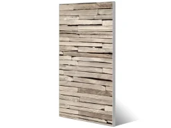 Banjado Pinnwände^Magnettafel 37x78cm Magnetwand Silber Aus Metall Magnetpinnwand Pinnwand Inkl. 4 Magnete Motiv Steinplatten