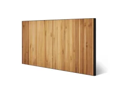 Banjado Pinnwände^Magnettafel 78x37cm Magnetwand Schwarz Aus Metall Magnetpinnwand Pinnwand Inkl. 4 Magnete Motiv Bambusholz