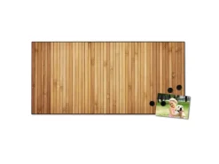 Banjado Pinnwände^Magnettafel 78x37cm Magnetwand Schwarz Aus Metall Magnetpinnwand Pinnwand Inkl. 4 Magnete Motiv Bambusholz